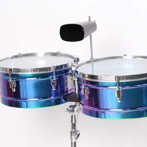 Sendi 13 + 14 pulgadas Timbal Set 4 pulgadas Negro 6 pulgadas Silver Cowbell Red Block 22mm Cymbal Stand 16 pulgadas Instrumento de percusión inoxidable - Product Image 2