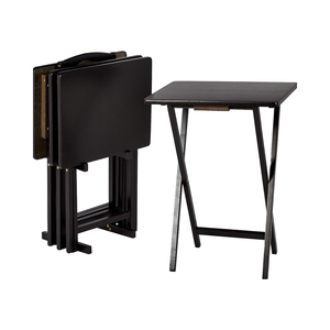 <span class=keywords><strong>Para</strong></span> <span class=keywords><strong>Amazon</strong></span> Basics, <span class=keywords><strong>TV</strong></span> portátil, cena, paquete de 4, bandeja plegable de madera Rectangular, estante de almacenamiento, mesa de café <span class=keywords><strong>para</strong></span> vivir, 15 "X - Product Image 1