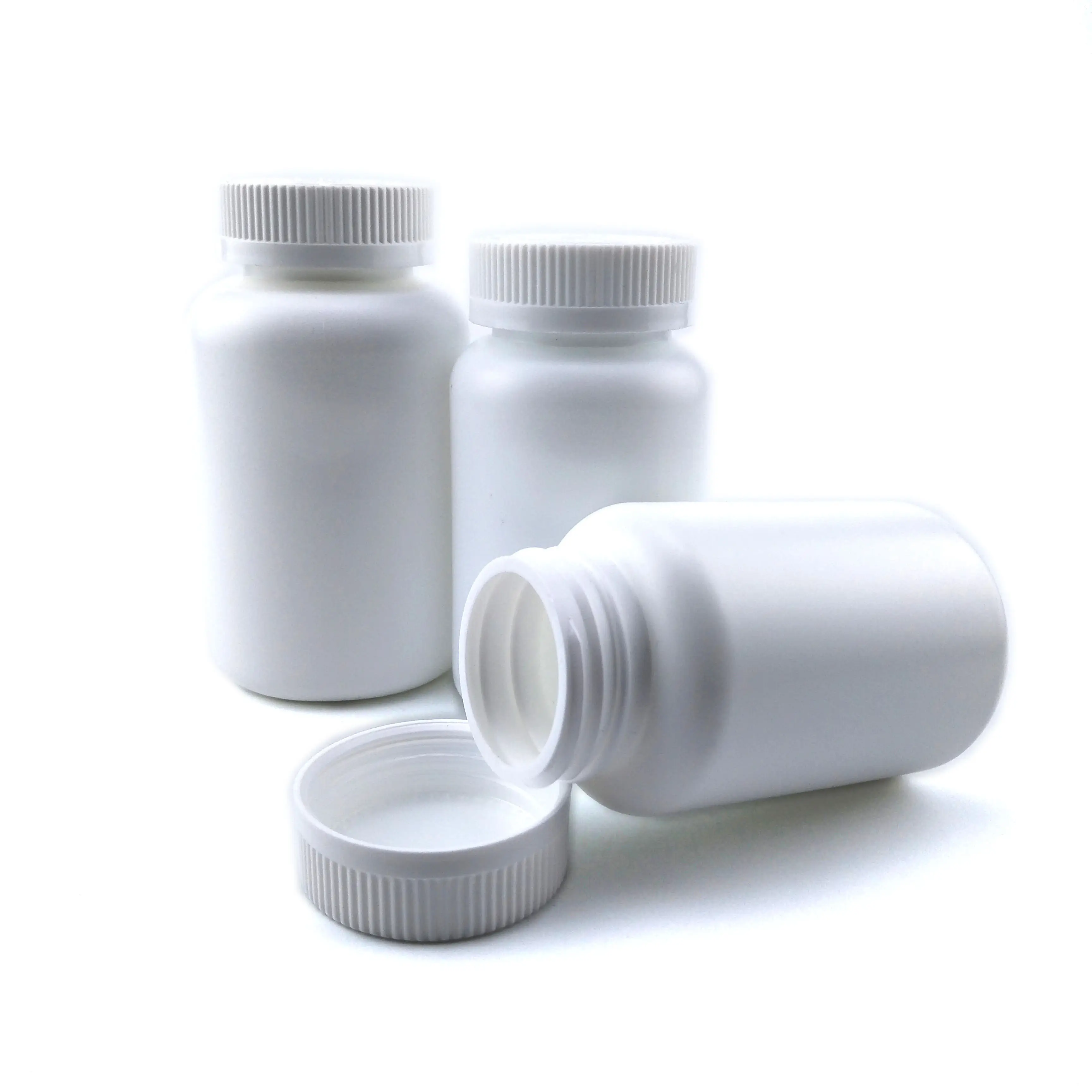 Push Down And Turn Cap Safe Pill Bouteille en plastique Différents types de contenants à l'épreuve des enfants Bouteille pour capsules Vitamin