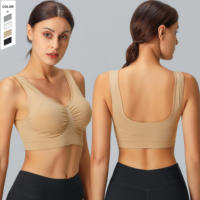 Sujetador inalámbrico sin costuras para mujer, bralette acolchado cómodo, minimizador adelgazante para busto grande, sujetador invisible tipo camiseta, sujetador con soporte, talla grande