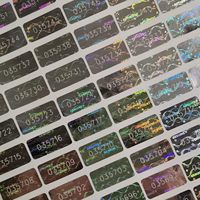 Étiquettes autocollantes holographiques laser recyclables écologiques du fabricant, rouleaux d'étiquettes de sécurité anti-contrefaçon pour emballage