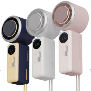 Yeni yüksek hızlı Motor Fan silikon kordon akıllı slayt kontrolü yuvarlak dijital ekran soğuk Compress s Fan için 2026 yaz - Product Image 1