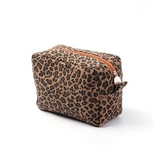 Bolsa de Maquillaje con Estampado de Leopardo de Gran Capacidad, Bolsa de Aseo Multifuncional para Viajes de Negocios, Bolsa de Mano, Fábrica con Certificación BSCI - Product Image 3
