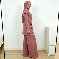 Burkini islamique 3 pièces pour femmes, maillot de bain modeste, ensemble pantalon à manches longues et hijab