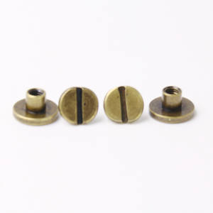 Viti chicago in ottone antico su misura viti chicago in ottone color ottone antico classico - Product Image 1