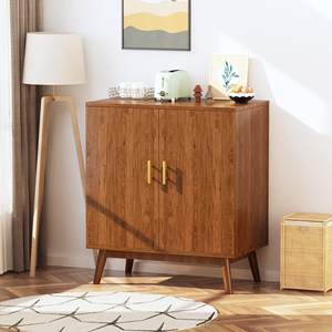 Nouvel arrivage Armoire à liqueurs avec rangement Armoire à vin avec casier à vin et porte-verres Buffet de rangement 2 portes - Product Image 3