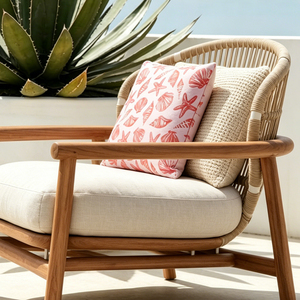 Housse de coussin décorative à imprimé étoile de mer rose, 100% polyester, housse de coussin douce pour canapé, décoration nautique et côtière - Product Image 2