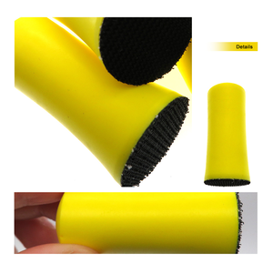 1 인치 25mm 노란색 후크 및 루프 PU 폼 수동 연마 보드 핸드 샌딩 블록 연마 도구 세부 마무리 버핑 - Product Image 4