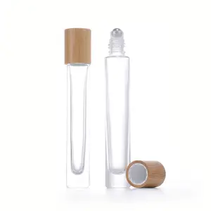 Custom Logo Amber 10ML Glass Roll On Bottles With Colorful Housing Stainless Steel Roller Ball for Essential Oils