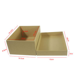 Caja de cartón duro con tapa, embalaje de ropa de cama de papel kraft en blanco y marrón, precio competitivo - Product Image 6