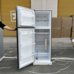 Réfrigérateur à congélateur supérieur 220V 50HZ en acier inoxydable, 200L, à refroidissement par air, double porte, prix abordable, couleur argent - Product Image 5