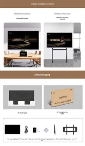 Écran publicitaire mobile 100 pouces 4K UHD, écran tactile 20 points, tableau blanc interactif électronique pour l'éducation et les conférences - Product Image 4