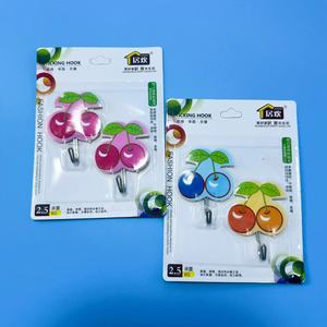 Paquete de 2 ganchos adhesivos, sin necesidad de taladrar, sin costuras, transparentes, para puertas de cocina y baño, y para pegar a la pared. - Product Image 5