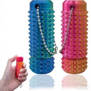 SHIQU Jouet sensoriel portable imprimé en 3D pour adultes, porte-clés à picots pour soulager l'anxiété, petits jouets sensoriels à picots - Product Image 3