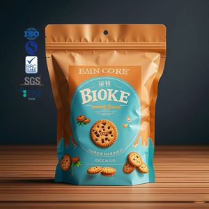 Bolsa con cremallera personalizada, papel de aluminio resellable a prueba de humedad, aperitivos para embalaje de comida de mascotas, galletas, Sushi, goma de mascar, bolsa de pie - Product Image 4