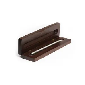 Junji Op Maat Gemaakte Graveren Houten Enkele Pen Potlood Beschermende Doos Luxe Houten Balpen Doos Voor Promotie & Premium Cadeau