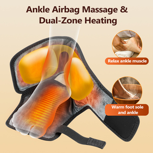 Masseur de cheville électrique sans fil à compression d'air avec chauffage intelligent NTC et <span class=keywords><strong>ceinture</strong></span> de massage à air pour la récupération sportive à domicile - Product Image 2