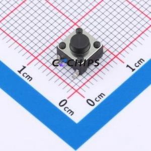 J4B0503110 Tactile Switch SMD-4P,6x6mm Switch Single Pole Single Throw Round Button 2.6N Vertical Mount - Product Image 1