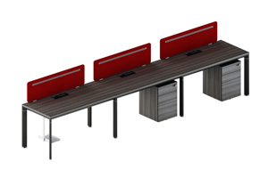 Vente en gros de meubles commerciaux au design moderne cloisons de poste de travail pour ordinateur table de personnel de bureau pour 4 personnes bureau - Product Image 4