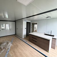 Conteneur en acier extensible de 20 pieds et 40 pieds, étanche/isolé/insonorisé/résistant aux ouragans, design moderne, bureau/villa