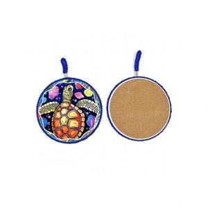 Absorbent <b>Ceramic</b> <b>Coasters</b> with Cork Base Tabletop Protection for Dining Tables Desks Restaurants - Product Image 3