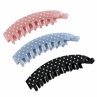 Pince à cheveux Daou 13 cm à pois, couleurs unies, haute qualité, durable, accessoires de beauté pour femmes, vente en gros