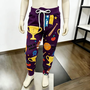Pantaloni da <span class=keywords><strong>Calcio</strong></span> per Ragazzi Personalizzati, Pantaloni Lunghi con Sublimazione e Cintura Elastica con Coulisse, Tute da Baseball per Bambini OEM - Product Image 2