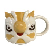 Culture traditionnelle chinoise danse du lion tasse de tête de lion chinoise tasse à café en céramique 3D