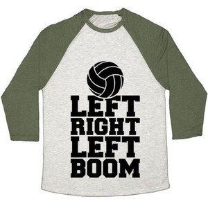 Maglietta da baseball unisex Tri-Blend Left, Right, Left, Boom - Product Image 4