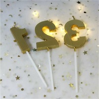Bougie décorative créative pour gâteau d'anniversaire, décorations de pâtisserie, bonbons, macarons, pastel, bougies numérotées de 0 à 9
