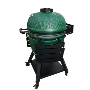 Auplex Premium Luxurious Ceramic Kamado Grill 27-29 Inch Stainless Steel Trolley Smokeless Portable Outdoor <strong>BBQ</strong> - Product Image 4