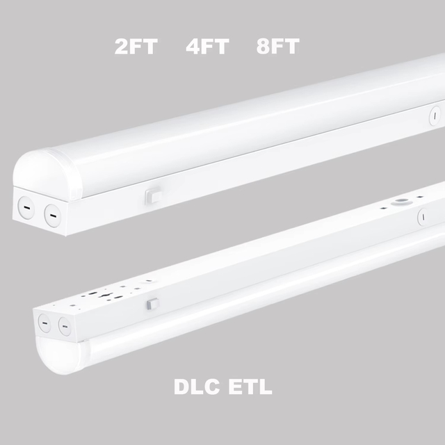 8FT LED Shop Light 40W 80W 100-277V Emergency Battery Backup LED Batten Fixture for Garage & Warehouse