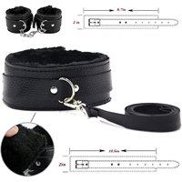 Ensemble de jouets sexuels en cuir BDSM, kit de bondage fétichiste BDSM avec menottes et dispositifs de retenue pour bondage adulte