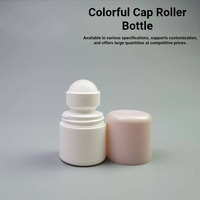 Bouteille en plastique PE rechargeable avec applicateur roll-on 30 ml 1 oz, flacon vide en PE pour massage, essence, émulsion, désodorisation