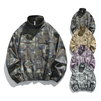 Veste coupe-vent unisexe de haute qualité, camouflage, col montant, doublure en mesh et poche intérieure, logo personnalisé, veste softshell