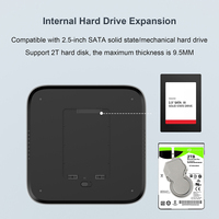 Hub de soporte ABS tipo C, compatible con PCIe 3,0, NVMe, M.2, SSD, 2,5 pulgadas, SATA, HDD, Mac, Mini estación de acoplamiento para 2018, 2020, Mac Mini, Plata