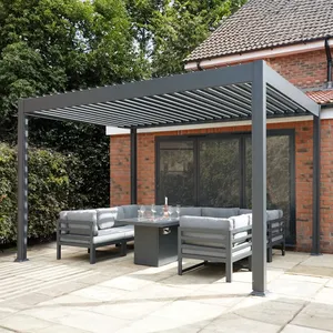 <span class=keywords><strong>Pabellón</strong></span> de aluminio de tamaño completo personalizable con resistencia a la lluvia y al viento adecuado para pérgolas lujosas <span class=keywords><strong>en</strong></span> jardines y patios - Product Image 1