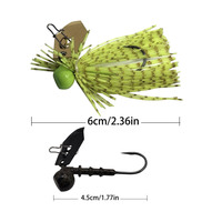 Mycena 10G Edelstahl Lebendköder-Spinner mit großer Klinge, Jig Dancer, Buzzbait, Wobbler, Chatterbait für Barsch