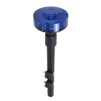 Nouveau bleu arrière LED moto balise 12V/24V clignotant pôle feu arrière matériau en aluminium pour la fabrication de rénovation