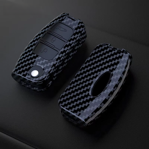 Funda Protectora para Llaves de Coche de Fibra de Carbono ABS para Ford Fiesta Focus 2 Ecosport Kuga Escape Falcon Territory B-Max C-Max Galaxy Accesorios - Product Image 2