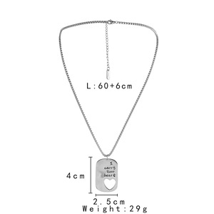 Collar de pareja de moda con letras "I Carry Your Heart With <span class=keywords><strong>Me</strong></span>" Love Heart Hollow Charms Collar para hombres y mujeres Amante Regalos - Product Image 4