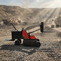 Chariot téléhandler électrique miniature YCMG télécommandé, capacité 600 kg, tout-terrain, alimenté par batterie