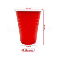 Gobelets en plastique jetables SKYDEAR de 9 oz, couleurs assorties, pour fêtes, événements et usage quotidien