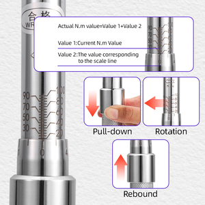 <span class=keywords><strong>Clé</strong></span> <span class=keywords><strong>dynamométrique</strong></span> industrielle à tête interchangeable, en acier au chrome-vanadium, de qualité OEM, pour la réparation automobile - Product Image 4