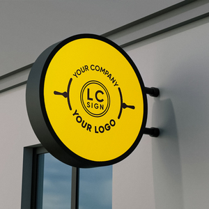 Lightbox Advertising Manufactured Outdoor Display Light Box Illuminated Round Lightbox Sign Of Project Sign