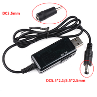 Câble de charge USB vers DC 5.5/3.5 mm pour routeur, modem optique, amplificateur de ligne, 5V vers 9V 12V
