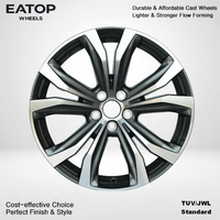 Jante en alliage d'aluminium EATOP Flow Formed 20 pouces 8J x 30 mm PCD 5x114.3, design multi-rayons poli, nouveau prix usine, compatible Lexus