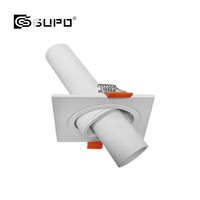 GUPO 2*9W Double tête 360° °   Spot encastré à cavité profonde réglable, anti-éblouissement, noir-blanc, lampe LED intégrée