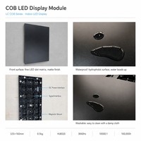 Écran LED COB à pas fin P1.2 3840Hz, taux de rafraîchissement élevé, sans soudure, pour salle de contrôle, surveillance, studio, montage mural, OEM