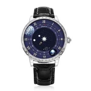 Reloj de Hombre de Lujo OEM de Acero Inoxidable, Movimiento Miyota, Cristal de Zafiro, Resistente al Agua 3ATM, Correa de Cuero Vacuno - Product Image 1